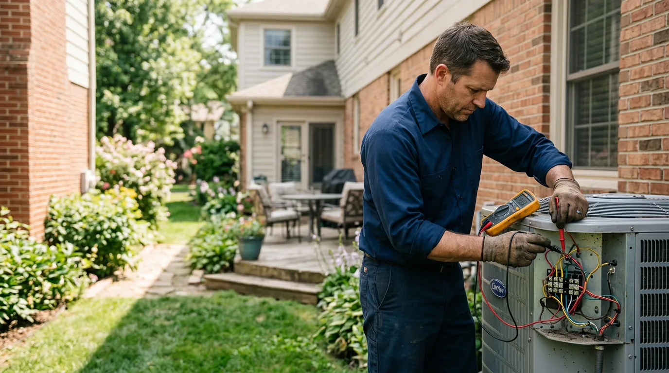 HVAC technician working near North Conway, NH